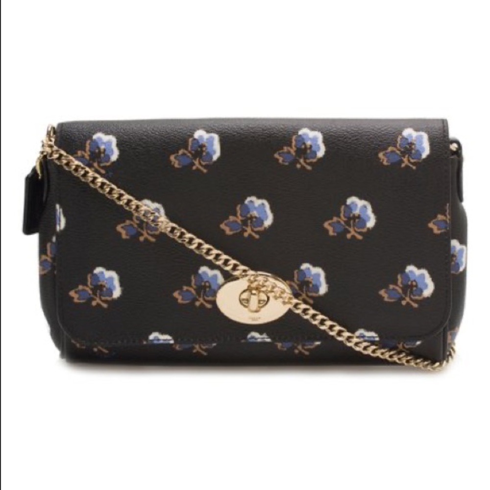 Coach Mini Ruby Crossbody in Black Floral OS
